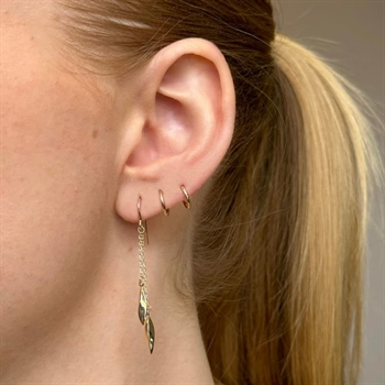 Siersbøl - 8 kt guld øreringe med kæder | 30821470300