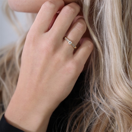 Christina collect ring i forgyldt sølv "TOPAZ PRINCESS"