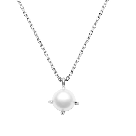 MerlePerle - Halskæde i sølv m perle MPN-10266S