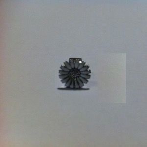 STORY S�lv Charm - Marguerit 10 mm - hvid s�lv