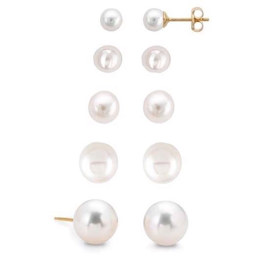 Perle øreringe i guld Ø4-7 mm fra Nordahl Andersen