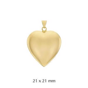 Hjerte guldvedhæng 8-14 karat guld hjerte-2121