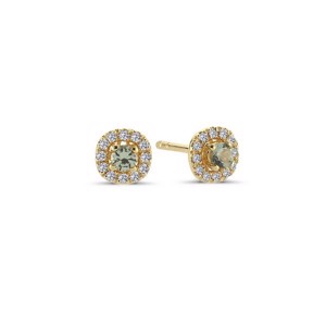 Safir Diamant øreringe i 14 kt Guld fra Sofia af Nuran
