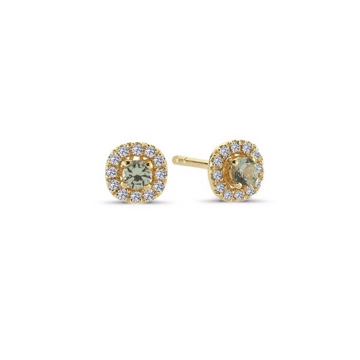 Safir Diamant øreringe i 14 kt Guld fra Sofia af Nuran