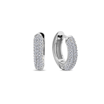 Beauté diamantcreoler i 14kt hvidguld - Ø1884hg