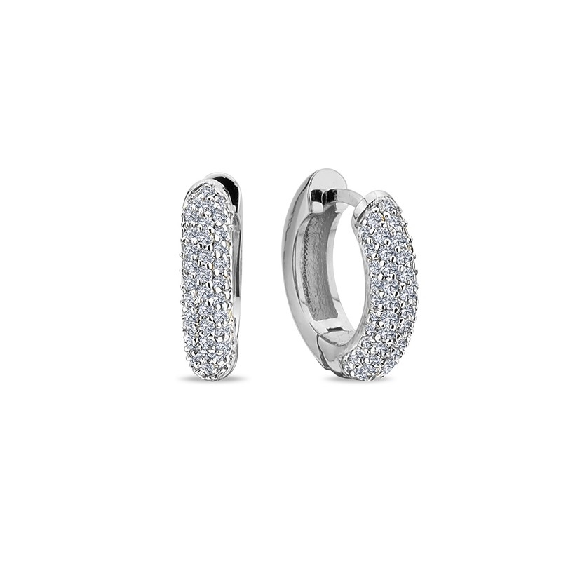 Beauté diamantcreoler i 14kt hvidguld - Ø1884hg