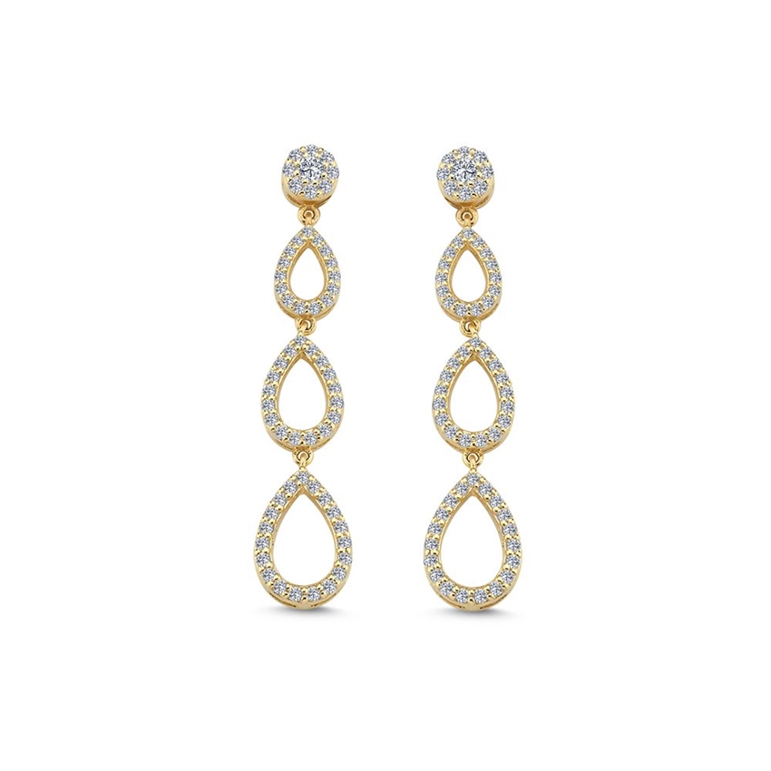 Mira diamantøreringe i 14 kt. guld m 0,65ct brillant