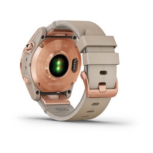 4 GARMIN - Fenix 7S Sapphire Solar smartwatch m. rosaguld titanium & læderrem