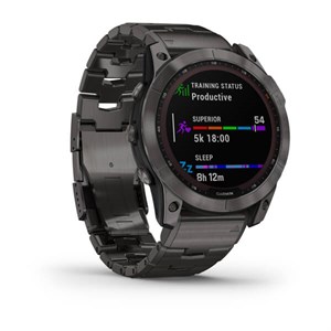 3 GARMIN - Fēnix 7X Sapphire Solar m. DLC titanium & titanium-rem