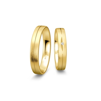 Breuning vielsesringe i 8-14 kt guld  0,01 ct brillant