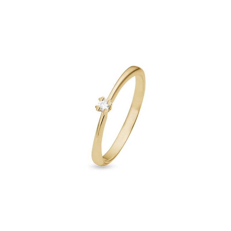 Mary Diamantring i 14 kt guld med lab-grown diamanterMary Diamantring i 8 kt guld 0,03ct