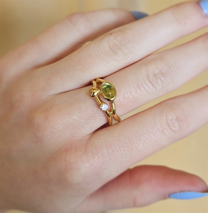 Rabinovich - Rainforest Dew ring forgyldt 80220369