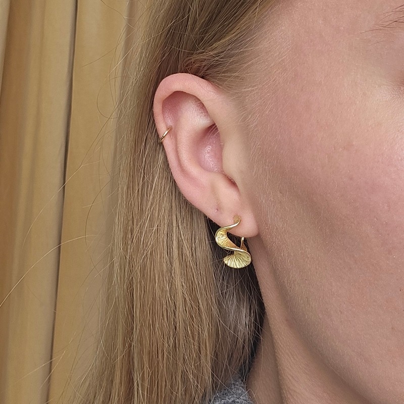  Aqua Dulce - Rhumba Hoop Small i forgyldt sølv