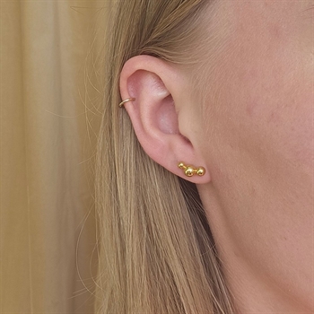 Jane Kønig - Atomic Tree Ball Stud i forgyldt sølv