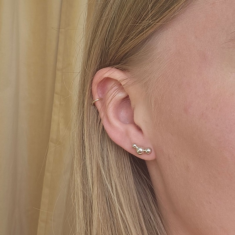 Jane Kønig - Atomic Tree Ball Stud i sølv