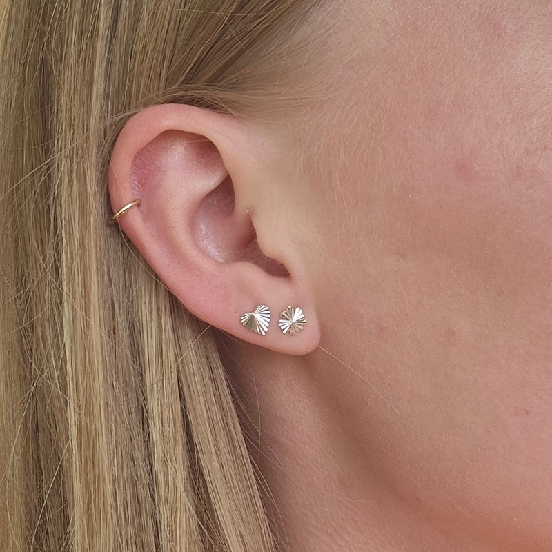 Jane Kønig - Reflection clover ørering i sølv