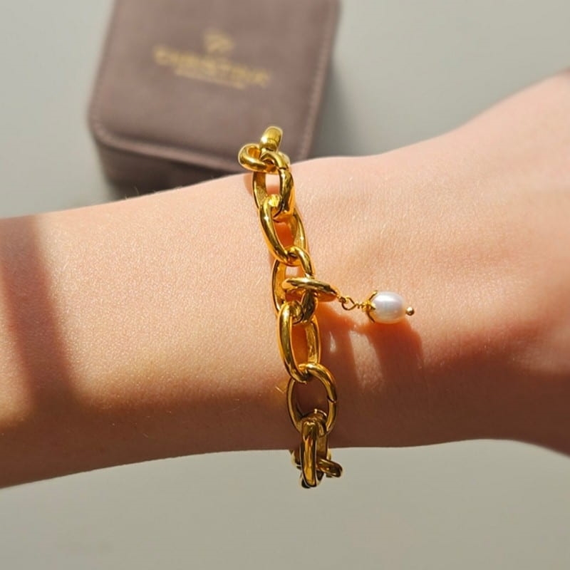 Christina Watches - Embrace Link armbånd i forgyldt med Gratis smykkeskrin