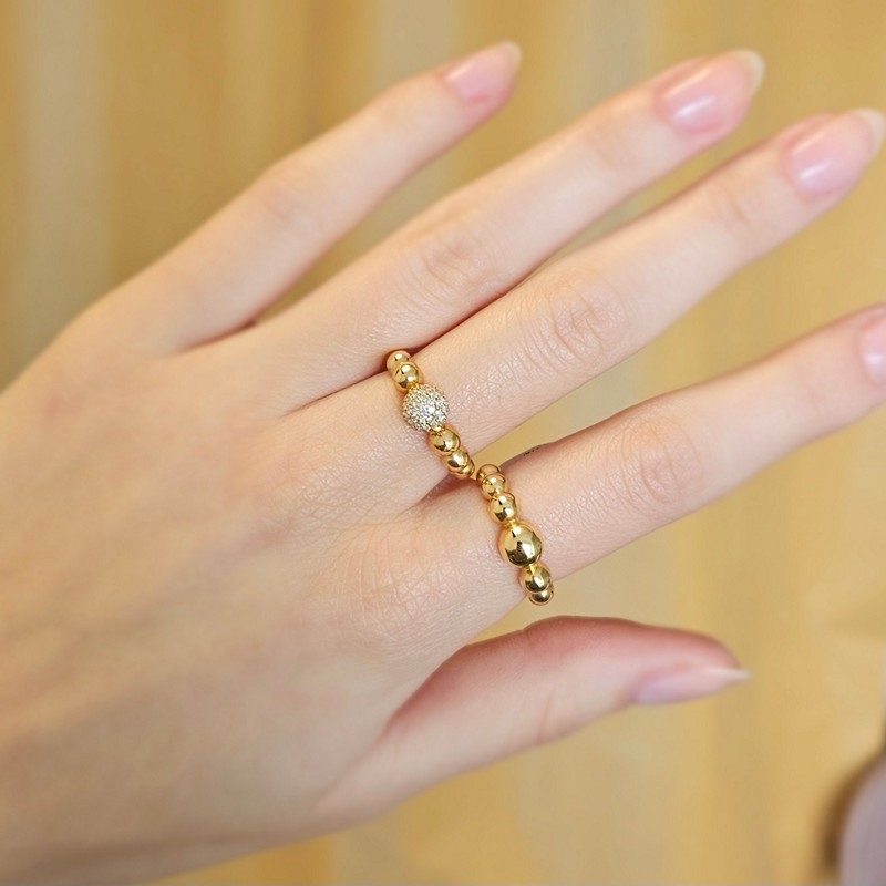 Mads Z - Big Ball ring i 14kt. guld