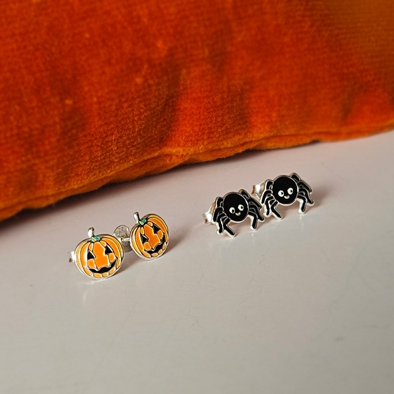 Halloween øreringe - Edderkopper