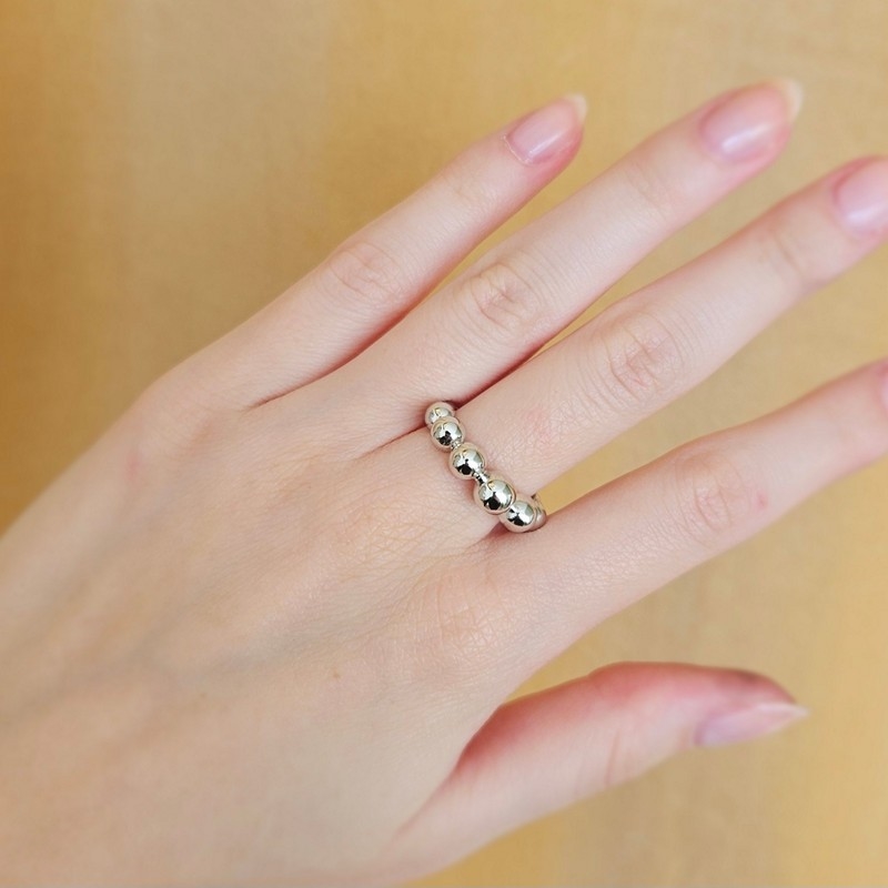 Mads Z - Big Ball ring i sølv*