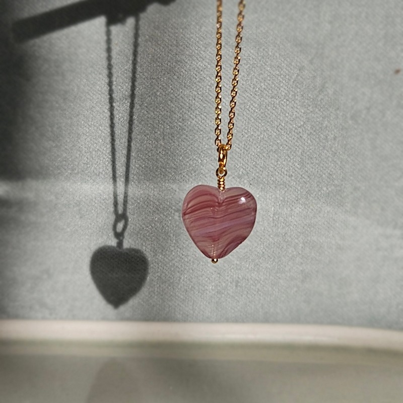 Pico Copenhagen - French Grande Heart Vedhæng Boysenberry