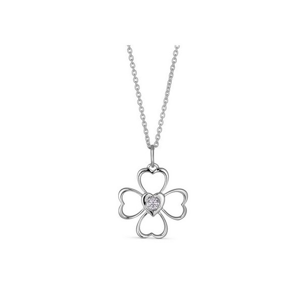 Spinning Jewelry - Luck´n Love halskæde i sølv m. hjerte vedhæng 10116