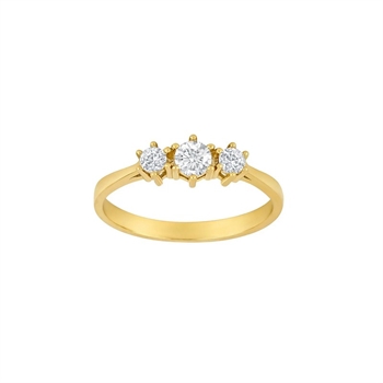 8kt guld ring med zirkonia af Siersbøl 10428460300