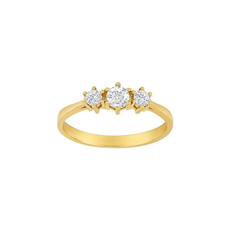 8kt guld ring med zirkonia af Siersbøl 10428460300