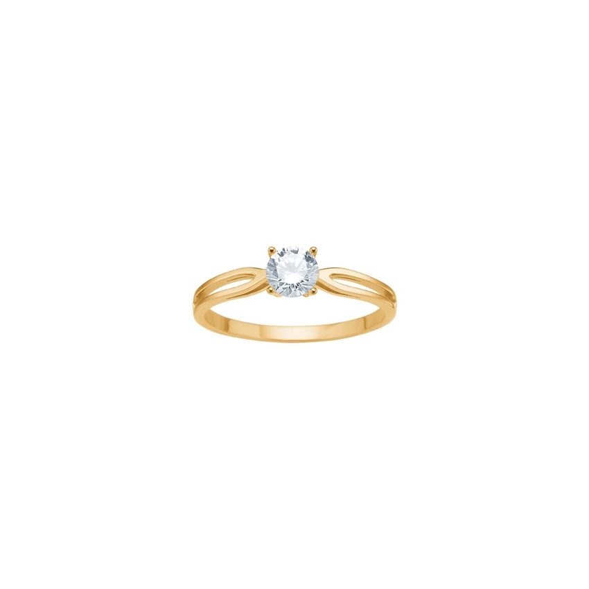 8kt guld ring med zirkonia af Siersbøl 10428760300