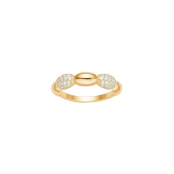 Joanli Nor REBECCANOR ring i forgyldt sterlingsølv m. zirkonia 