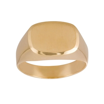 Son of Noa signetring i guld med mat og blank overflade 16x13 mm
