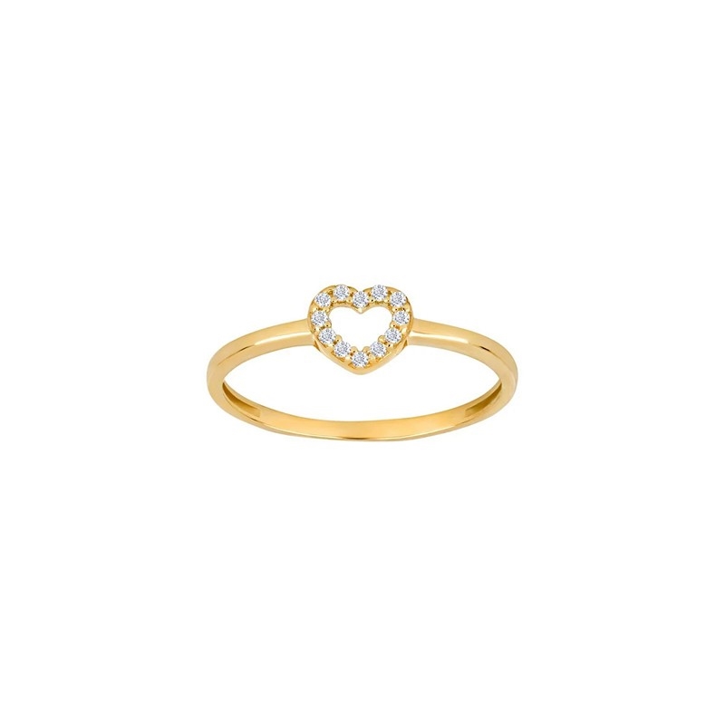 8kt guld ring med zirkonia af Siersbøl 10830520300