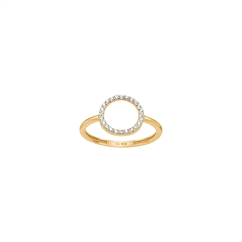 8kt guld ring med zirkonia af Siersbøl 10832240300