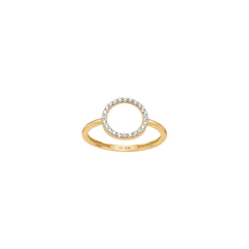 8kt guld ring med zirkonia af Siersbøl 10832240300