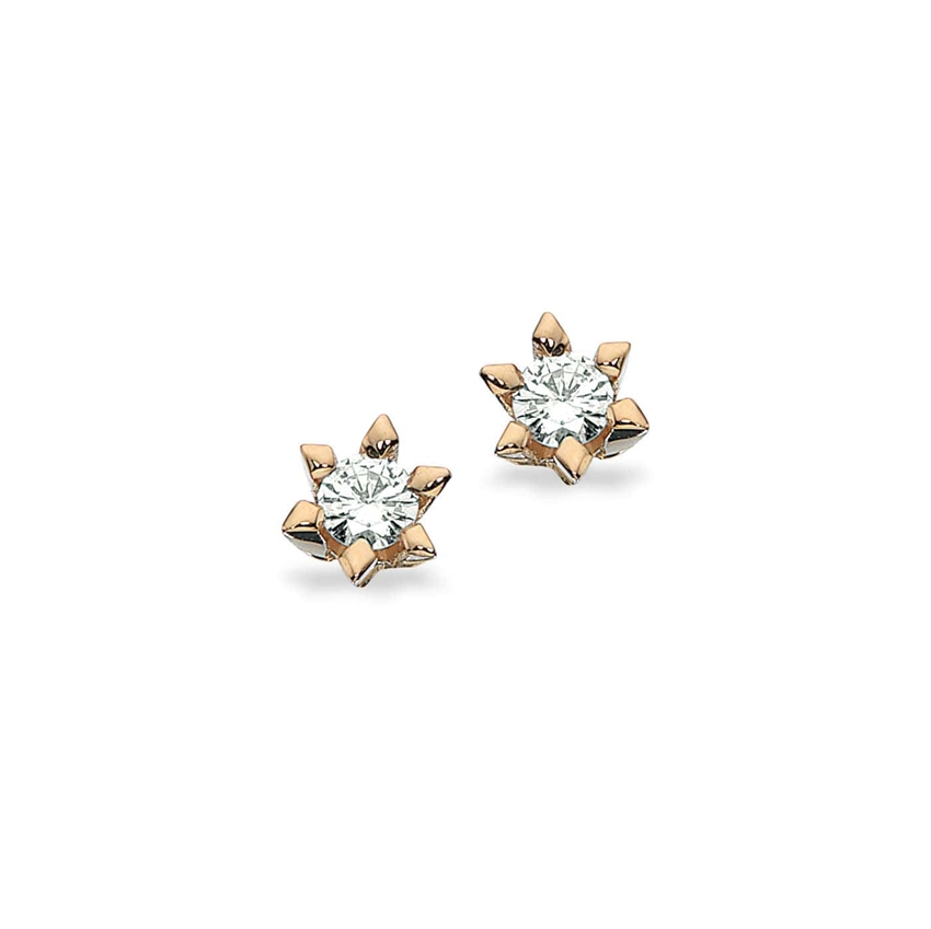 Victoria diamant 14kt guld øreringe 0,10 ct. scrouples