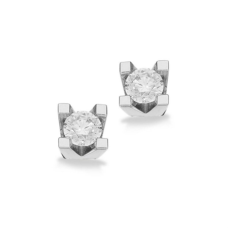 Kleopatra 14 kt hvidguld øreringe med 0,50 ct. Shop med 15 %