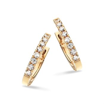 Dazzling - 14 kt guld clip creoler med 0,22ct - 118905