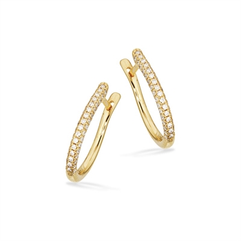 Dazzling - 14 kt. creoler med 0,34H-W/SI diamanter 