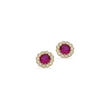 Scrouples - Ørestikker roset pink 8 kt. guld 123263