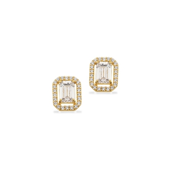 Scrouples Ørering i 8 kt. med baguette zirkonia 123983