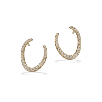 Dazzling - 14 kt. guld øreringe med i alt 0,24 H-W/SI