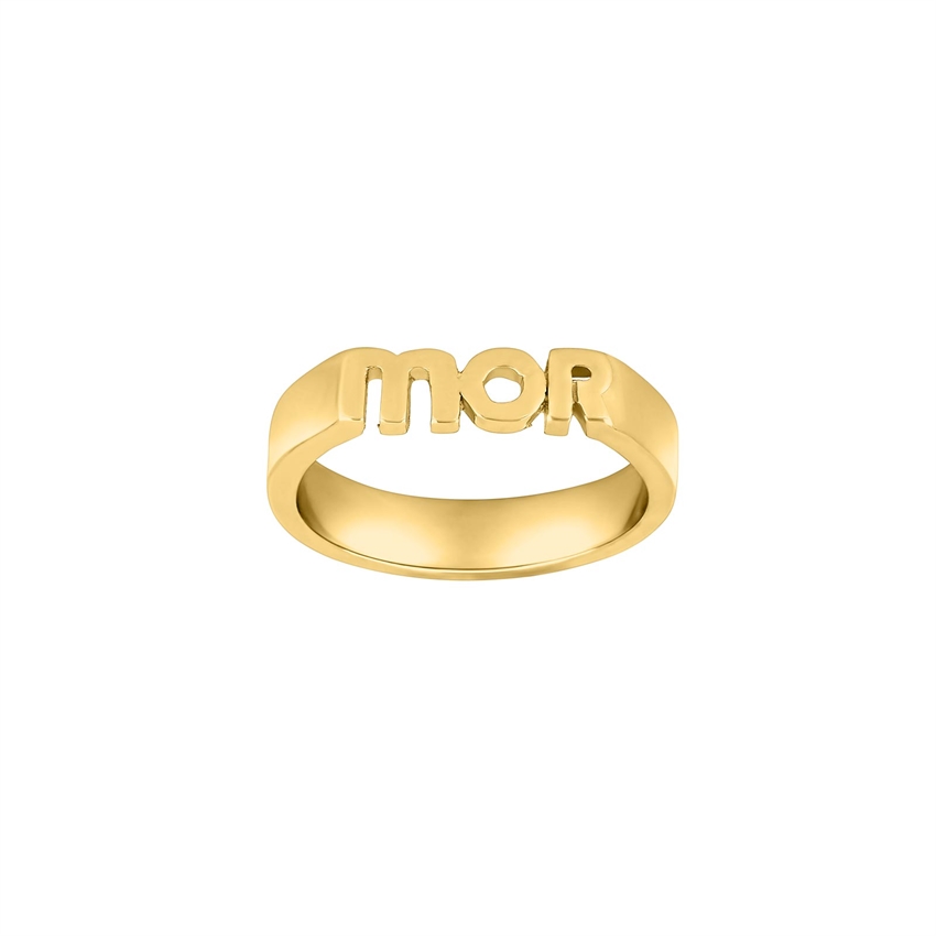 Nordahl Jewellery - STATEMENT52 MOR ring i forgyldt sølv 4mm 125 334-3