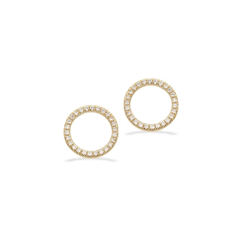 Dazzling - 14 kt. guld øreringe med i alt 0,18 H-W/SI