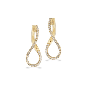 Dazzling - 14 kt. creoler med i alt 0,24 H-W/SI diamanter