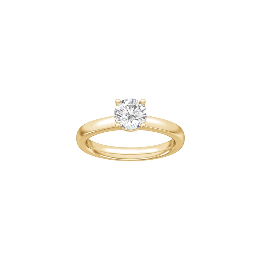 Klassisk rund rødguldsring med 1,0ct lab-grown diamant fra Siersbøl Luxury
