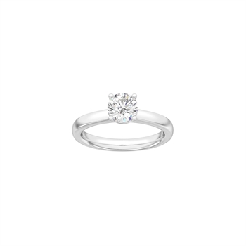 LUXURY Rund ring i 14 kt. hvidguld med lab-grown diamant – 1,0 ct