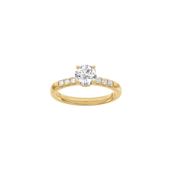 LUXURY Rund ring i 14 kt. rødguld med lab-grown diamant – 1,2 ct
