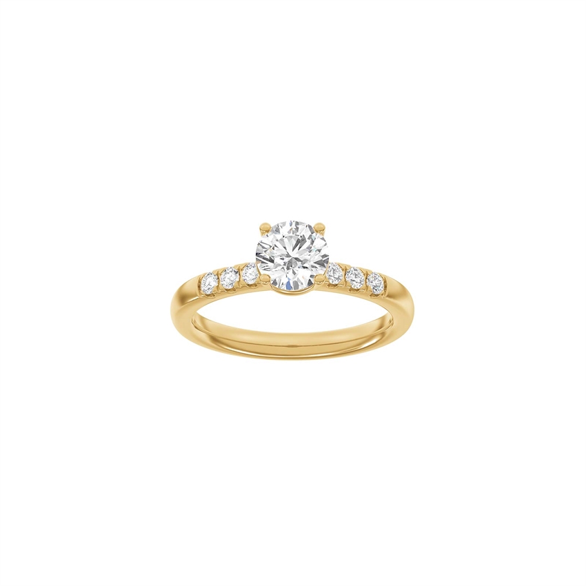 Klassisk rund rødguldsring med 1,2ct lab-grown diamanter fra Siersbøl Luxury