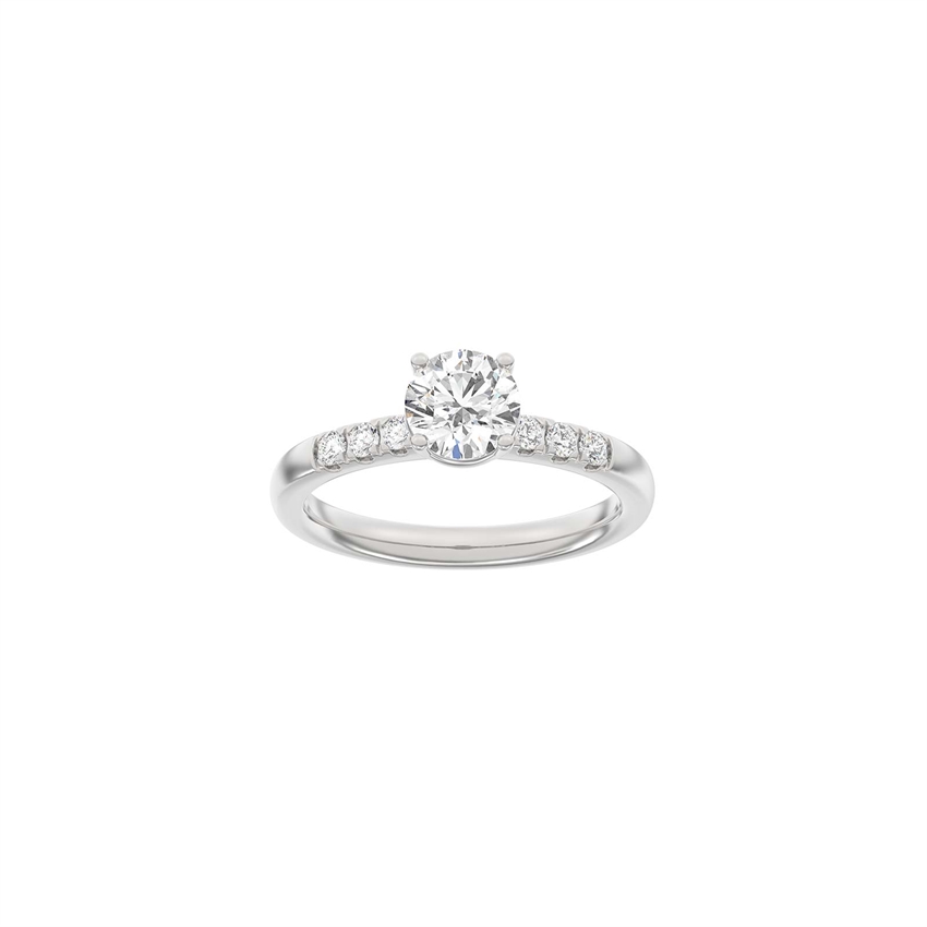Classic rund hvidguldsring med 1,2ct lab-grown diamanter fra Siersbøl Luxury
