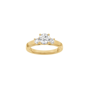 LUXURY Rund ring i 14 kt. rødguld med lab-grown diamant – 1,33 ct